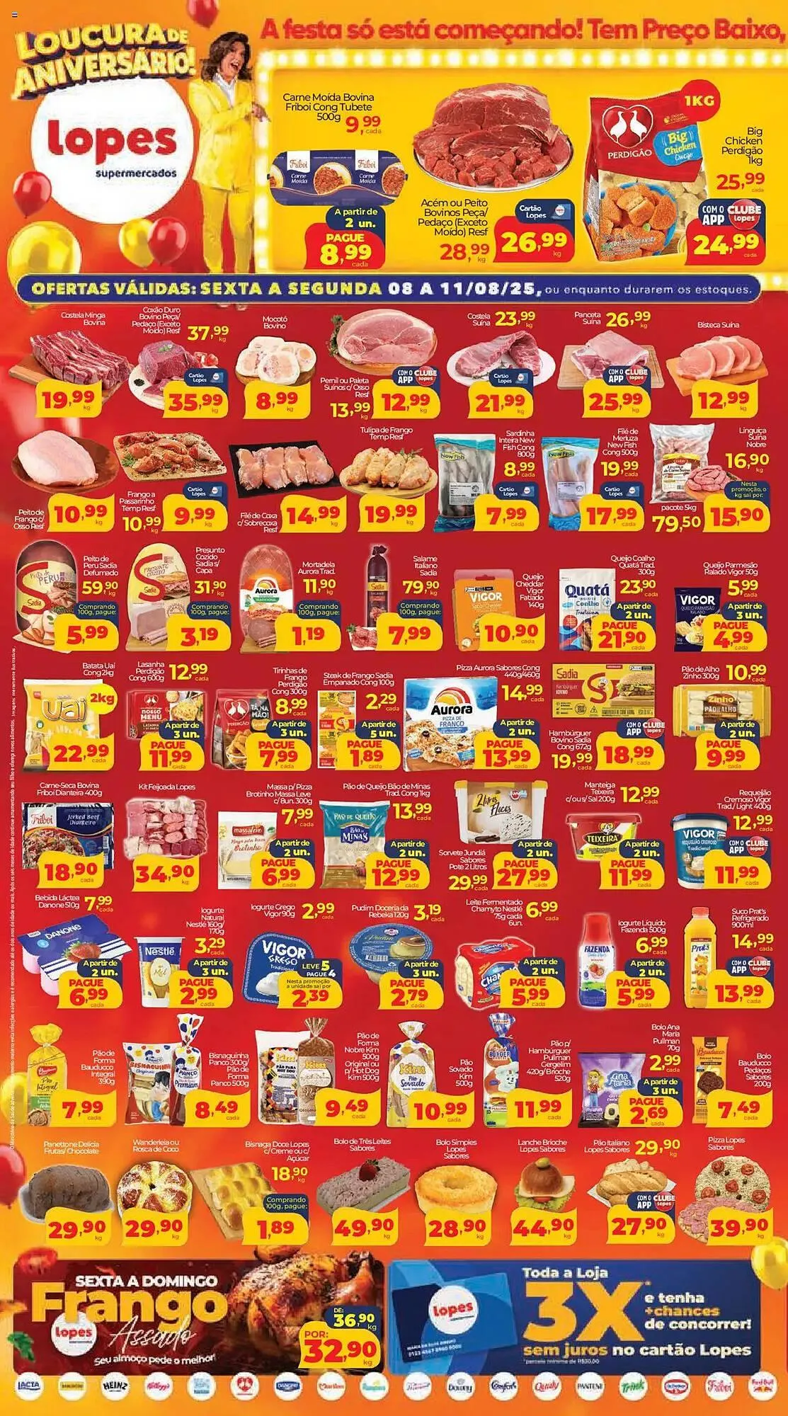 Encarte de Catálogo Lopes Supermercados 8 de agosto até 11 de agosto 2025 - Pagina 2