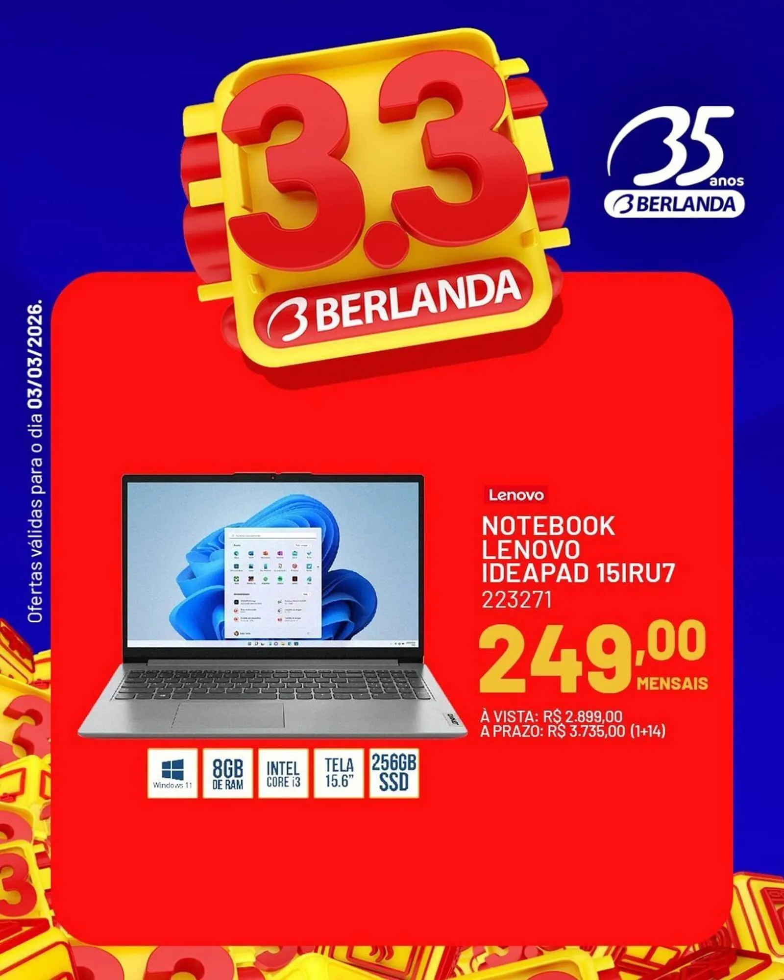 Encarte de Catálogo Berlanda 2 de março até 3 de março 2026 - Pagina 9