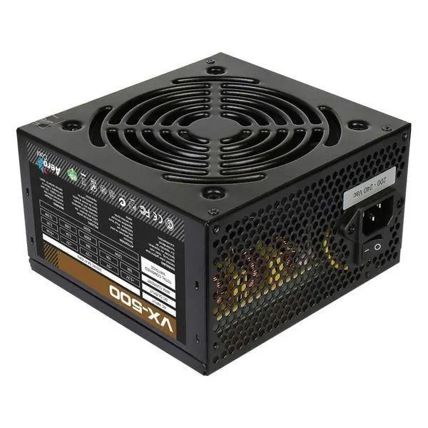 Fonte PC 500W Real Aerocool VX-500, Bivolt chaveada