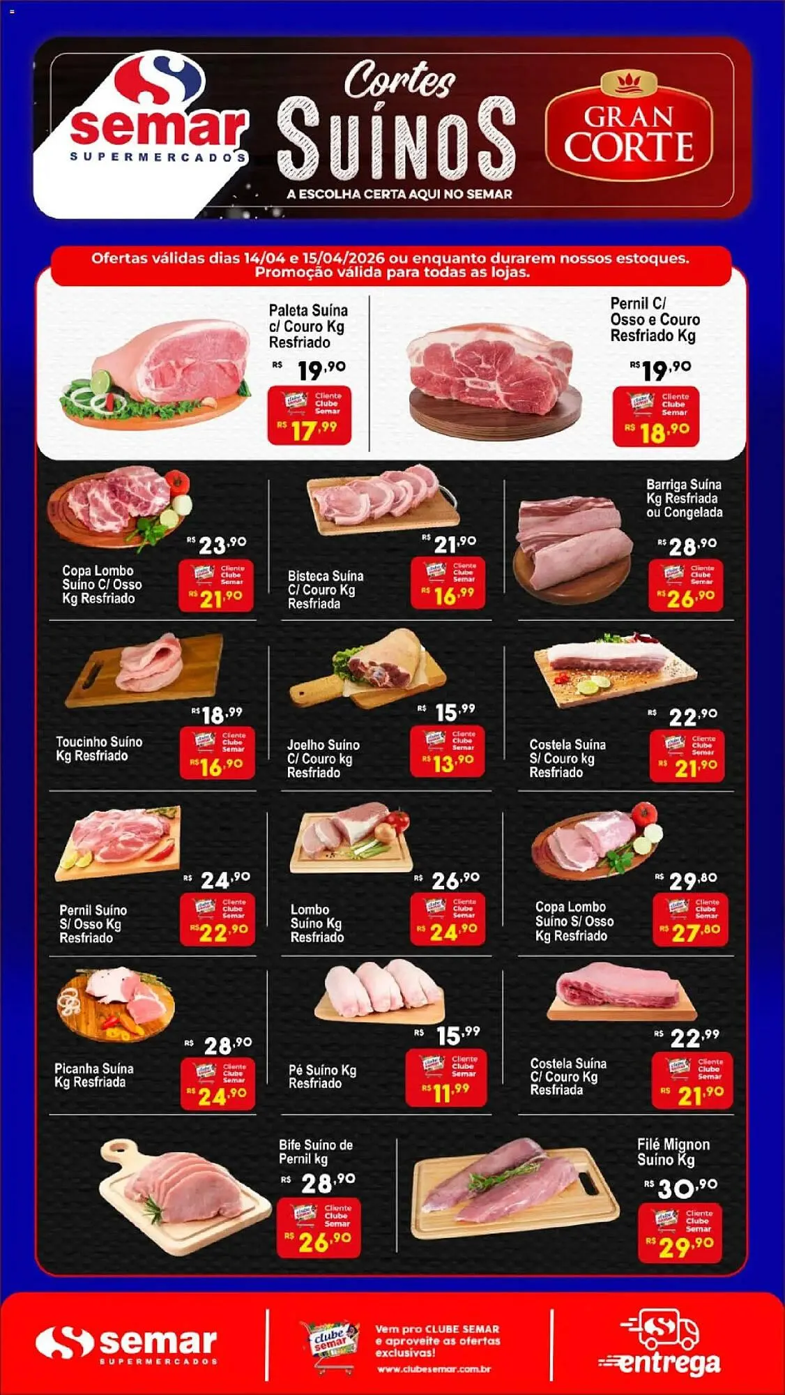 Encarte de Folheto Semar Supermercado 14 de abril até 16 de abril 2026 - Pagina 1