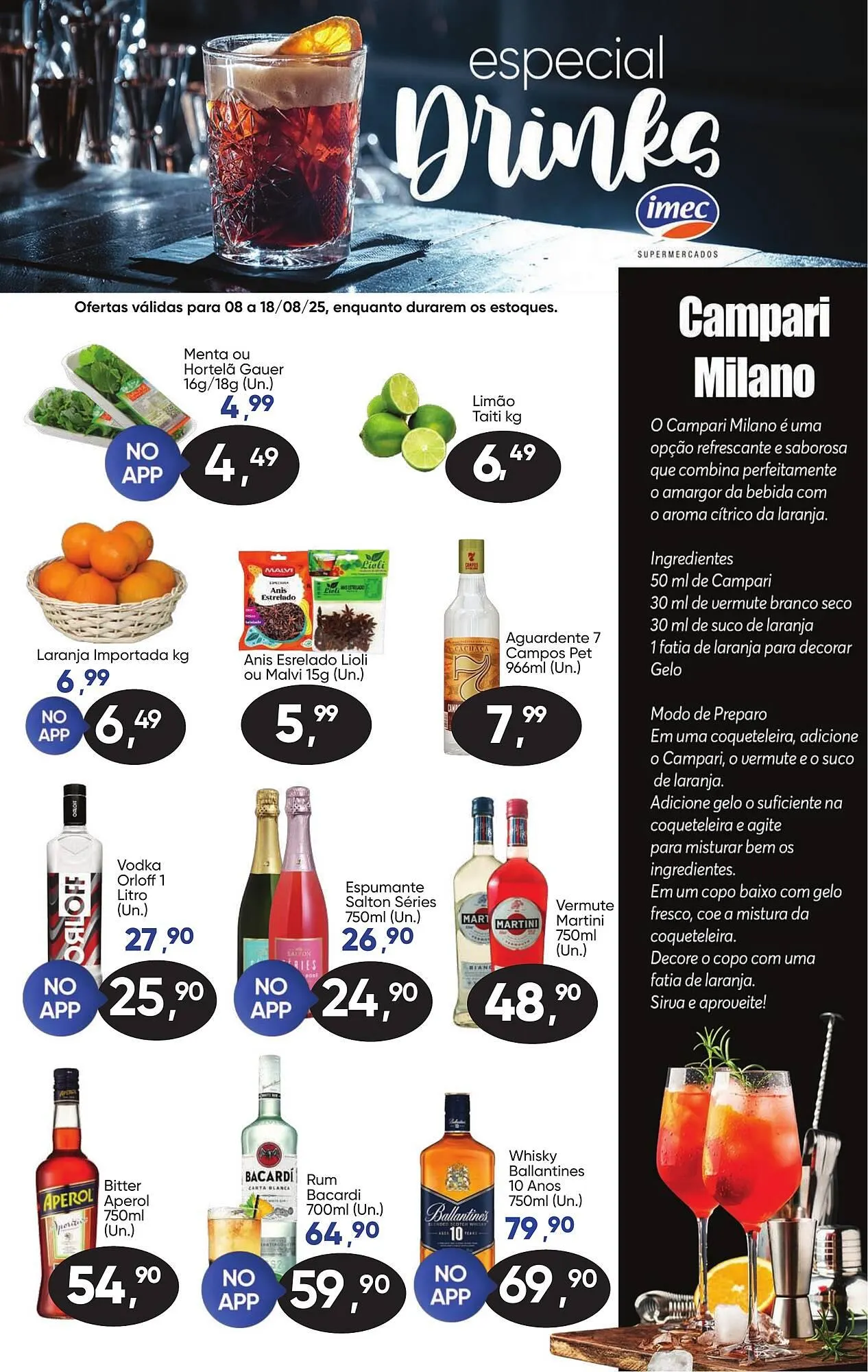 Encarte de Catálogo Imec Supermercados 9 de agosto até 18 de agosto 2025 - Pagina 1