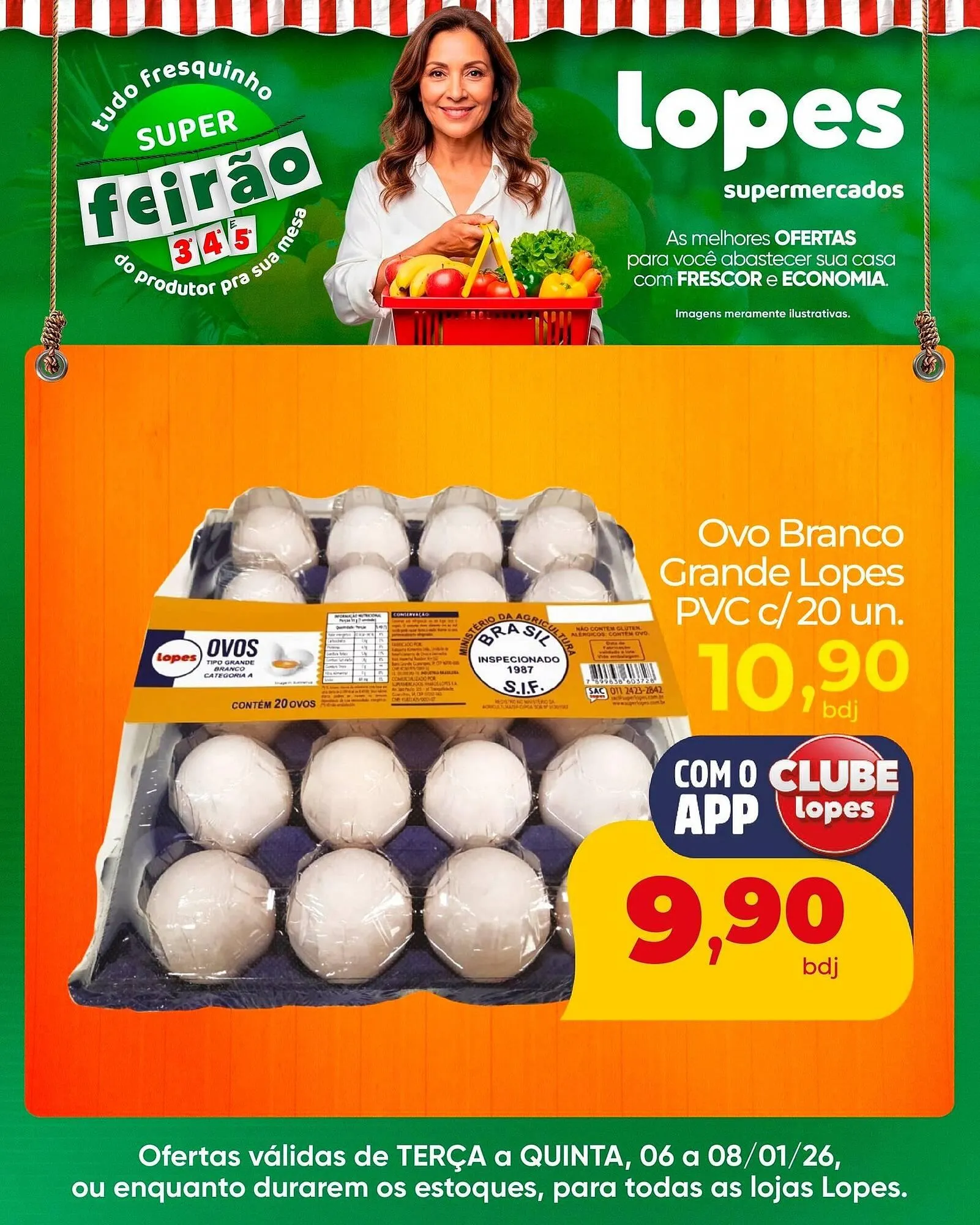 Encarte de Folheto Lopes Supermercados 6 de janeiro até 8 de janeiro 2026 - Pagina 1