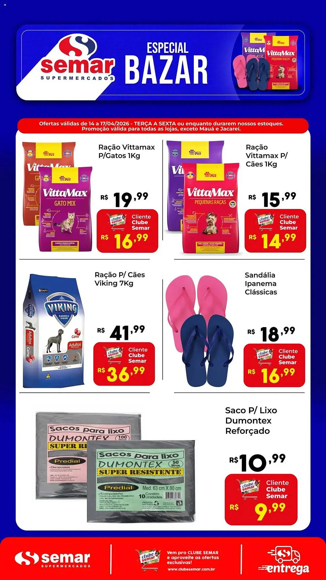 Encarte de Folheto Semar Supermercado 14 de abril até 17 de abril 2026 - Pagina 1