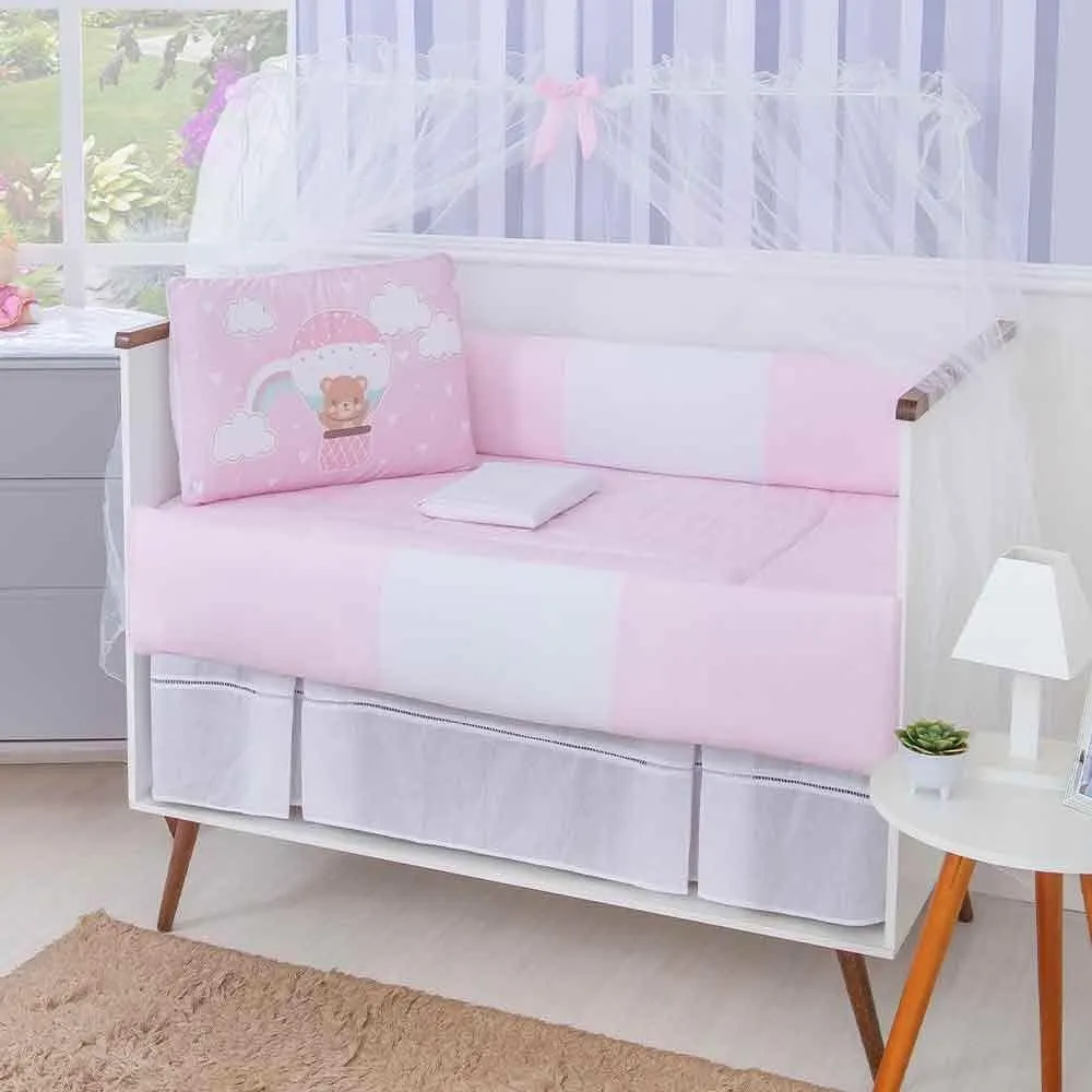 Kit Berço New Basic Yoyo Baby 9 Peças - Ursa Balão