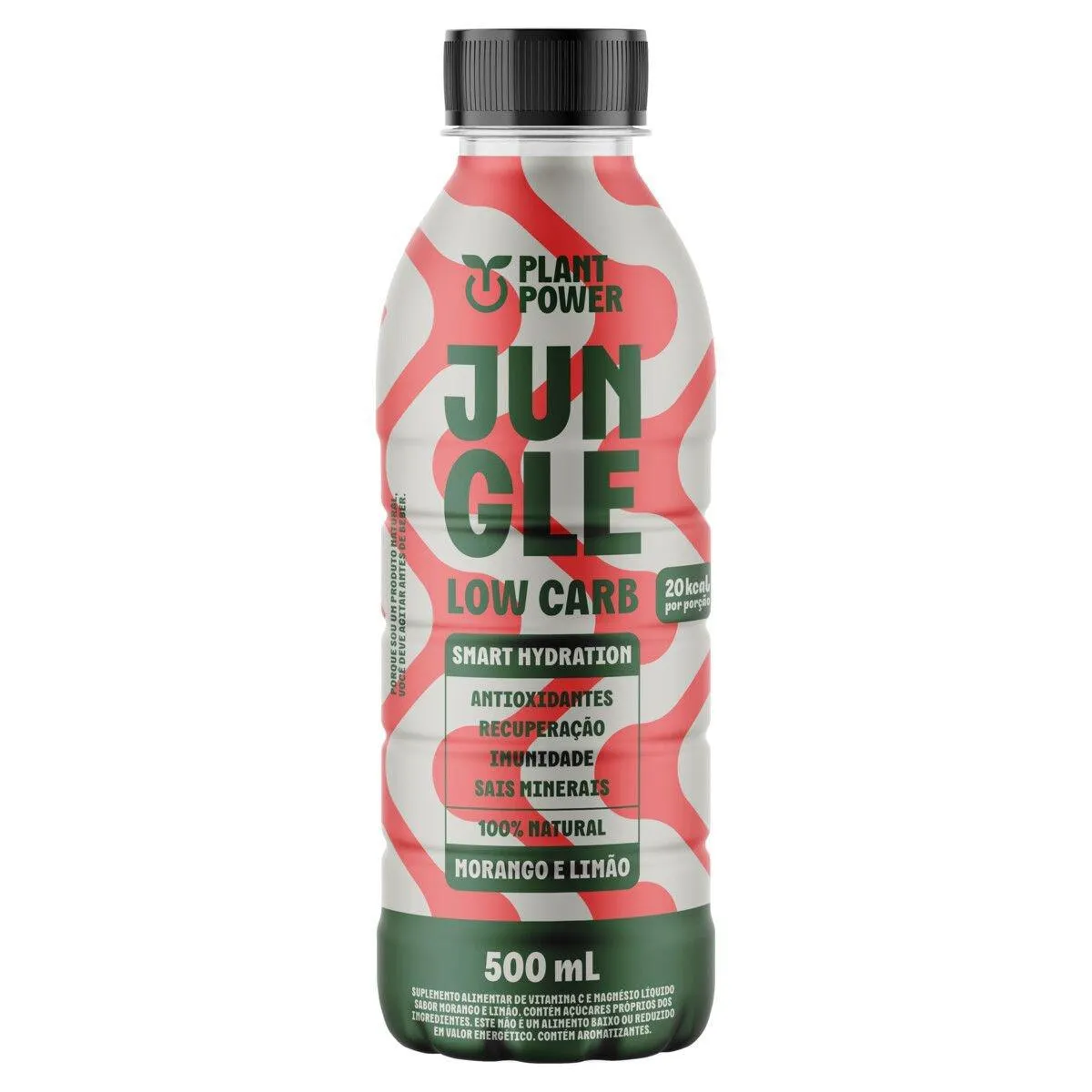 Suplemento Alimentar Plant Power Jungle Low Carb Morango e Limão 500ml