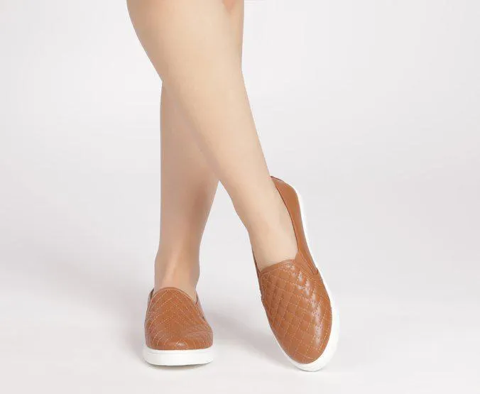 Tênis Slip On Marrom Matelassê