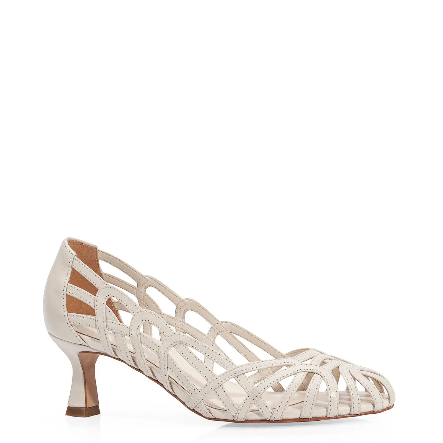 Scarpin Couro Off White