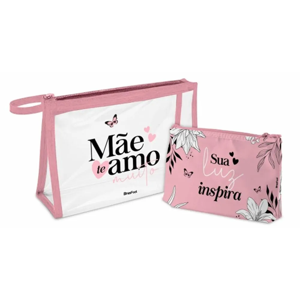 Kit 2 Necessaires Pvc Mãe/ Sua Luz Inspira 14415 - Brasfoot
