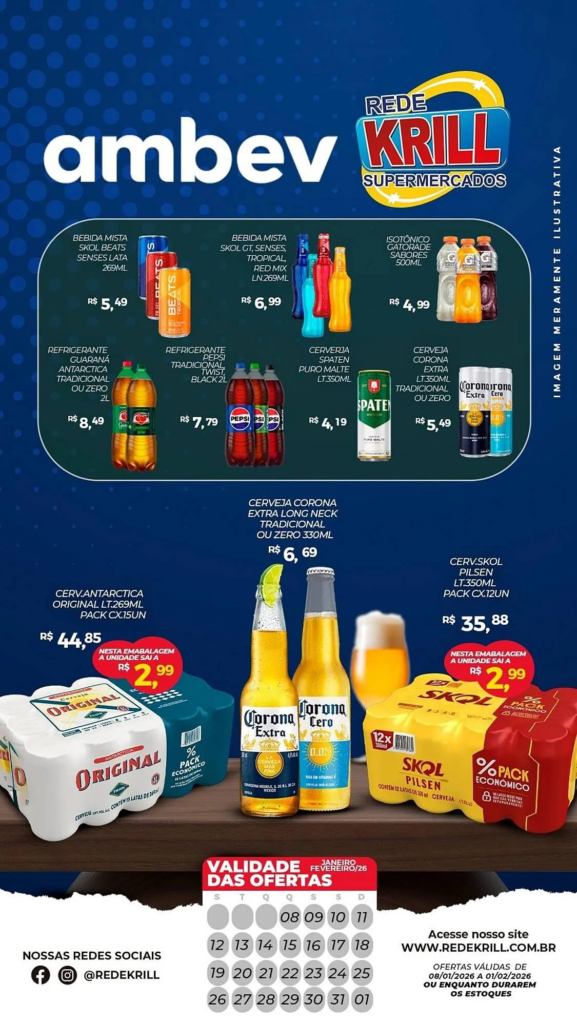 Encarte de Folheto Rede Krill 8 de janeiro até 1 de fevereiro 2026 - Pagina 1