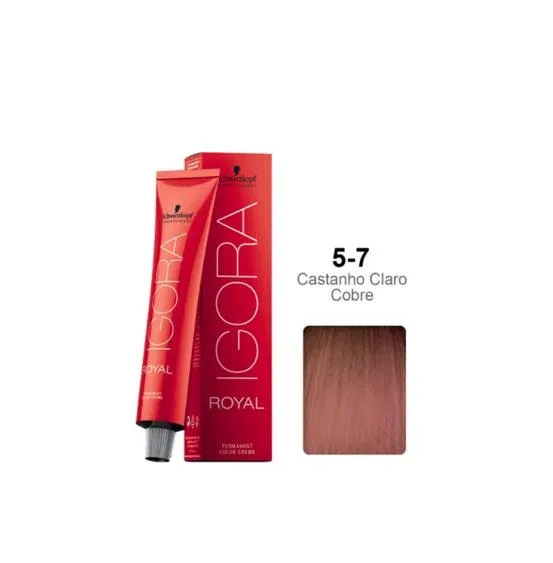 Tintura Schwarzkopf Igora Royal 5.7 Castanho Claro Acobreado