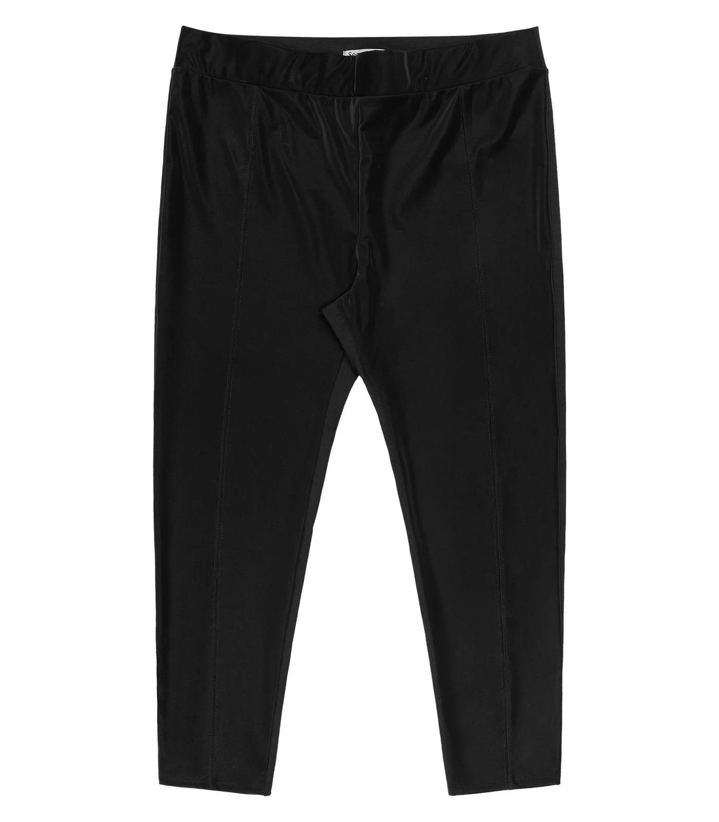 Legging Plus Size Em Courino Secret Glam Preto