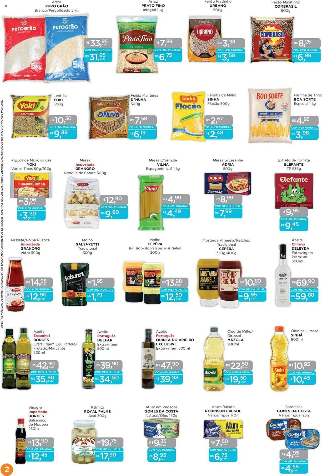 Encarte de Catálogo Supermercados Mundial 18 de janeiro até 1 de fevereiro 2024 - Pagina 2