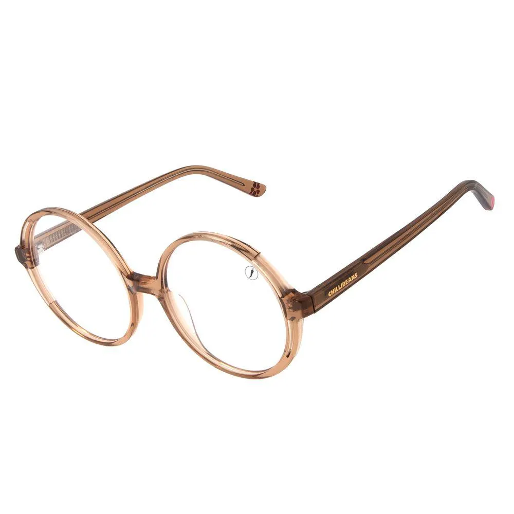 Armação Para Óculos de Sol Feminino Lollapalooza Brasil Glitter Marrom - LV.AC.0773.0202 M