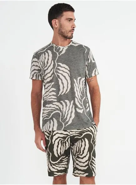 Camiseta Estampada Linho