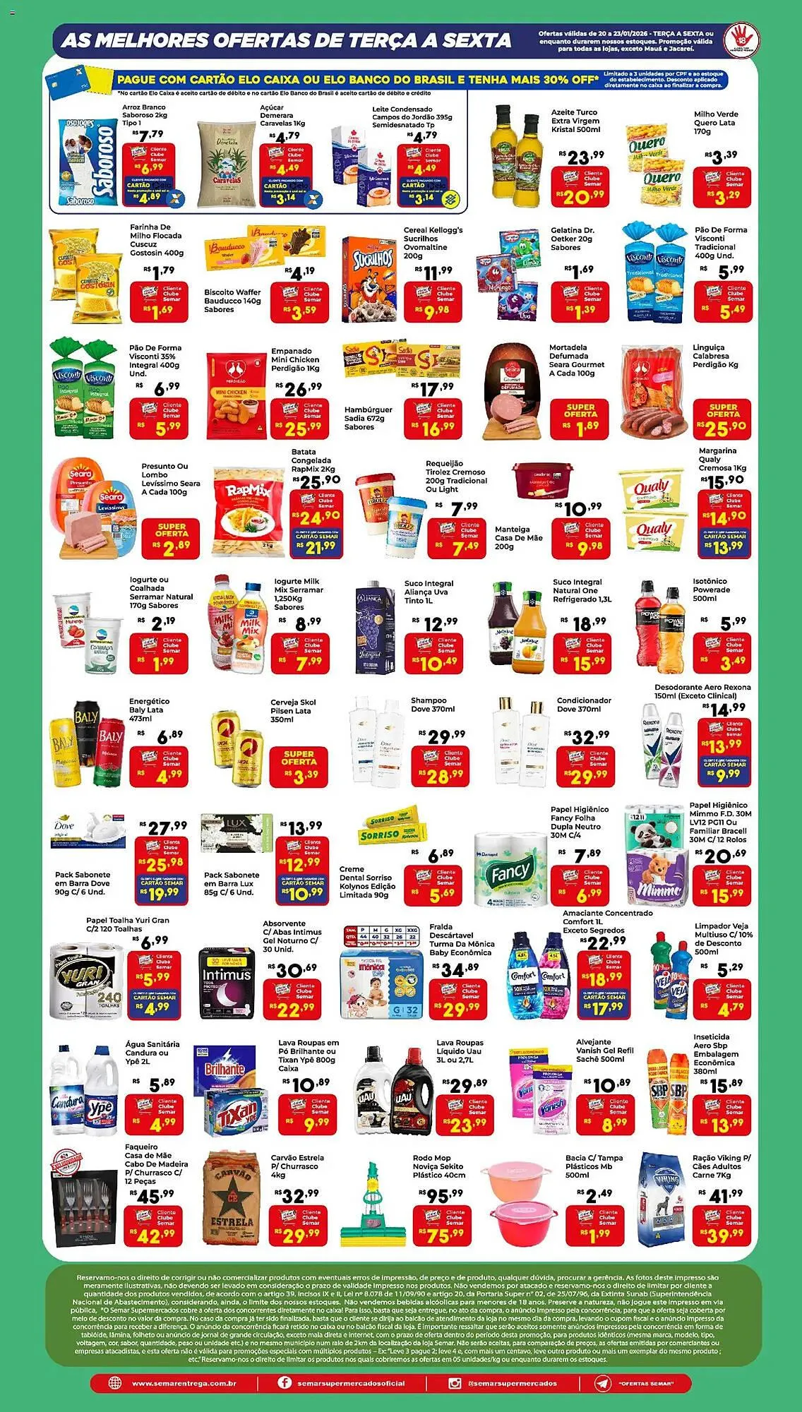 Encarte de Folheto Semar Supermercado 20 de janeiro até 23 de janeiro 2026 - Pagina 2