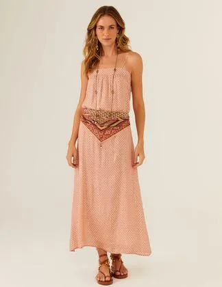 Vestido Midi Alça Estampa Agra