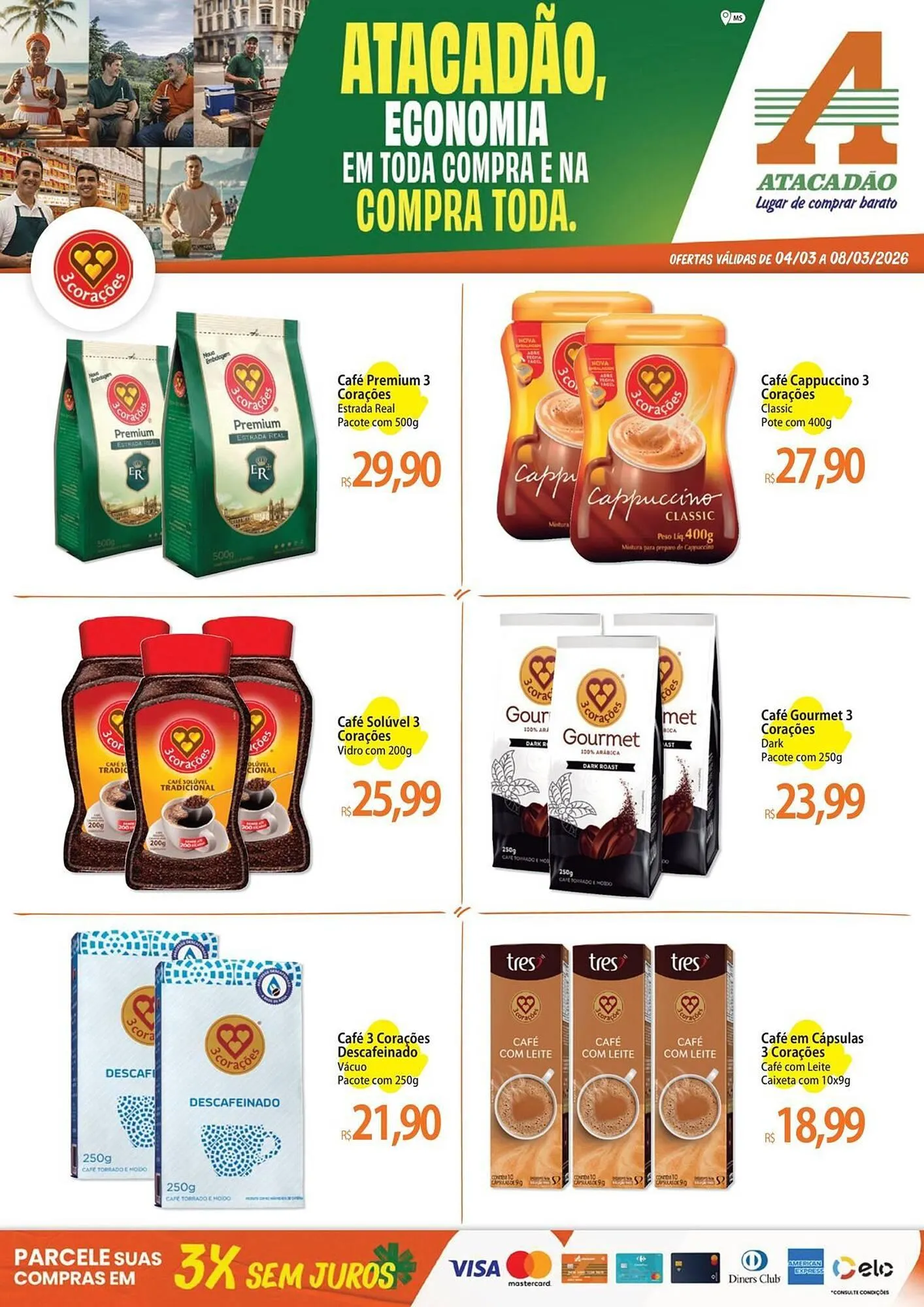 Encarte de Folheto Atacadão 4 de março até 8 de março 2026 - Pagina 1