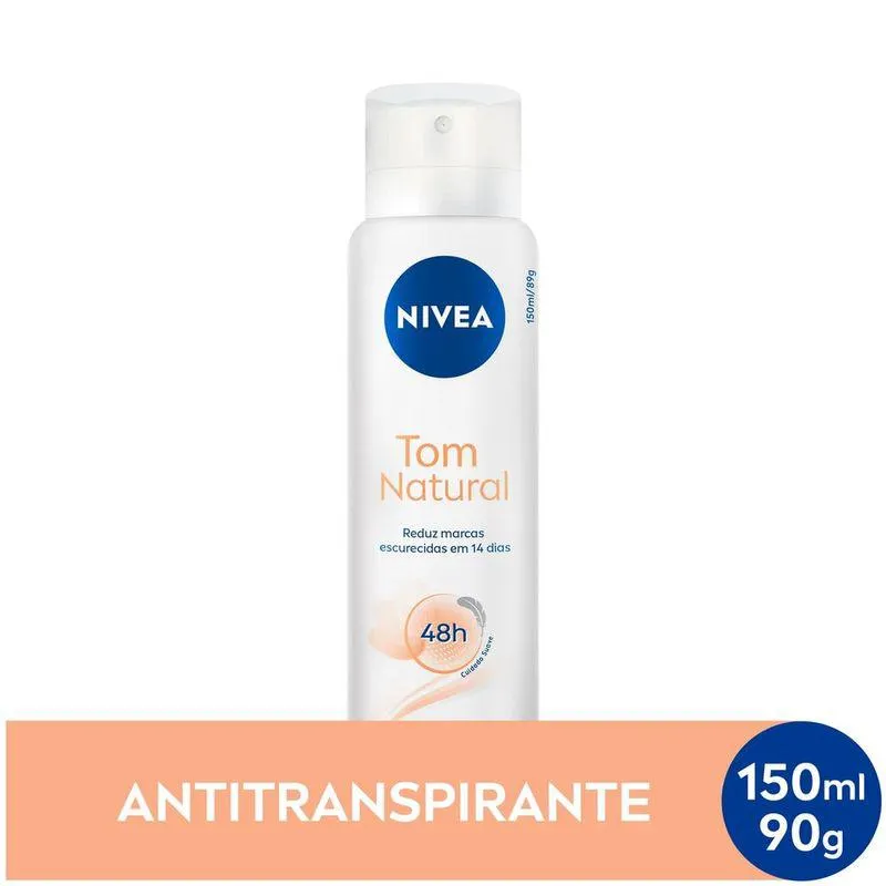 NIVEA Desodorante Antitranspirante Aerossol Tom Natural 150ml