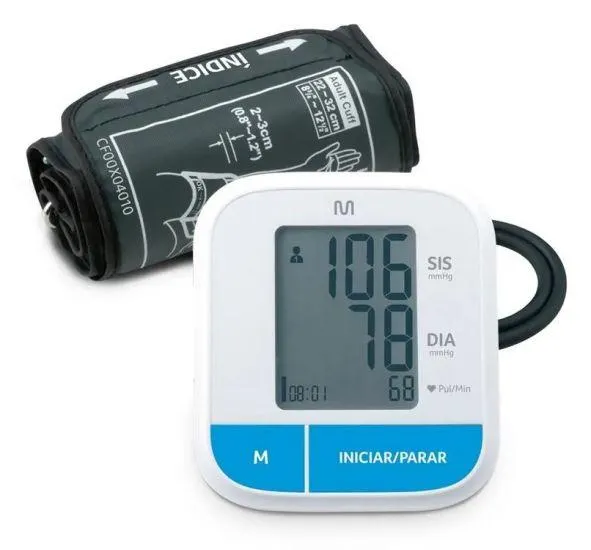 Monitor de Pressão Arterial de Braço Multilaser HC206 - Branco