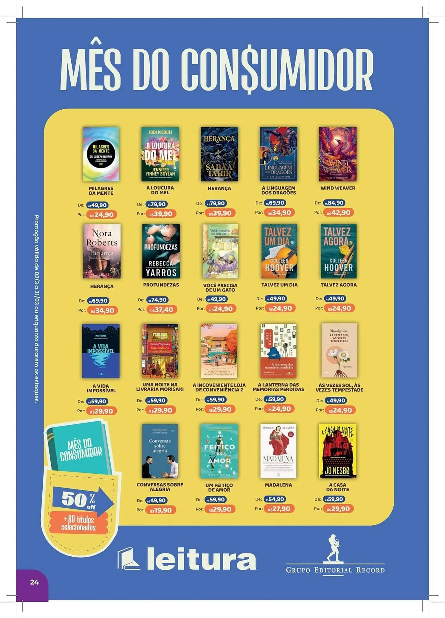 Encarte de Catálogo Livraria Leitura 2 de março até 31 de março 2026 - Pagina 24
