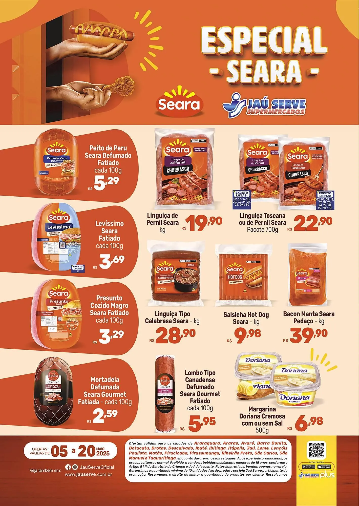 Encarte de Catálogo Supermercados Jau Serve 5 de maio até 20 de maio 2025 - Pagina 1