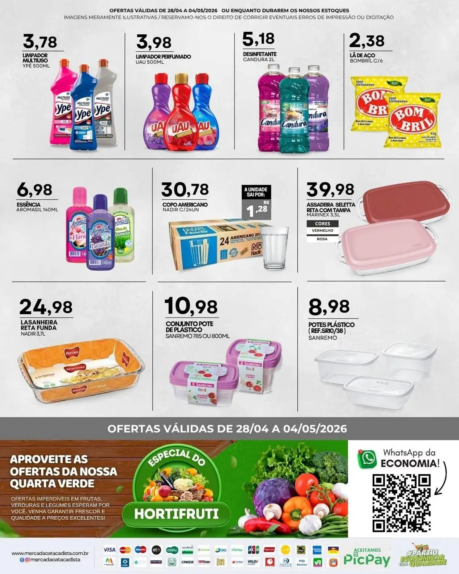 Encarte de Folheto Mercadão Atacadista 28 de abril até 4 de maio 2026 - Pagina 2