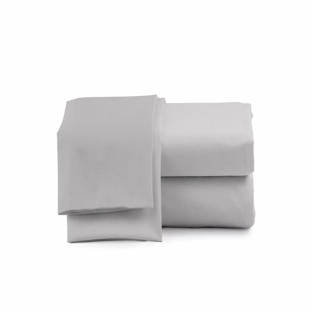 Jogo Cama Solteiro Essencial Neo 100% Algodão Cinza 3 Peças - Camesa