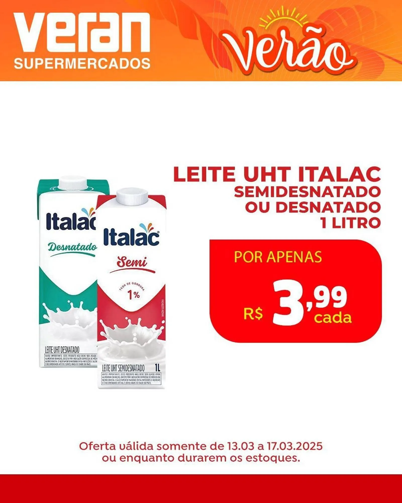 Encarte de Catálogo Veran Supermercados 13 de março até 17 de março 2026 - Pagina 1