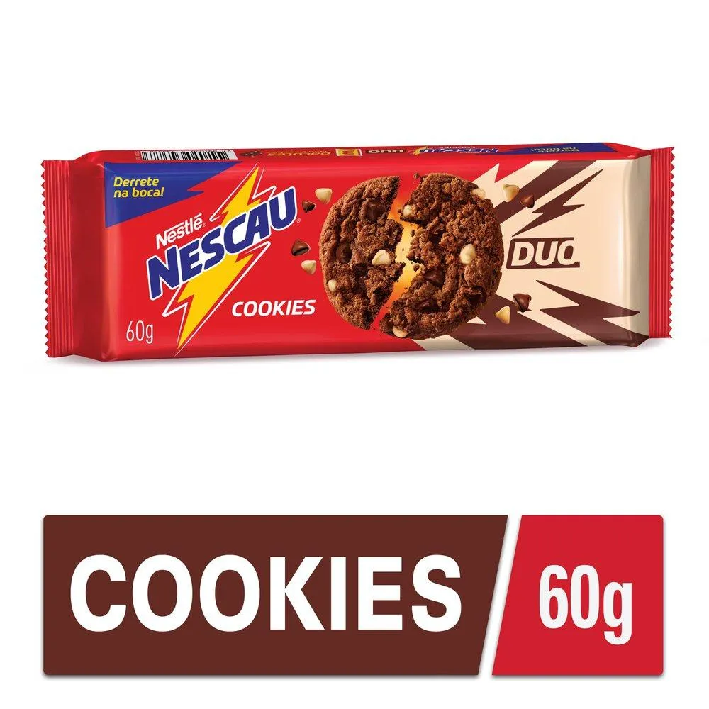 Biscoito Cookies Nestlé Nescau Duo Pacote 60g