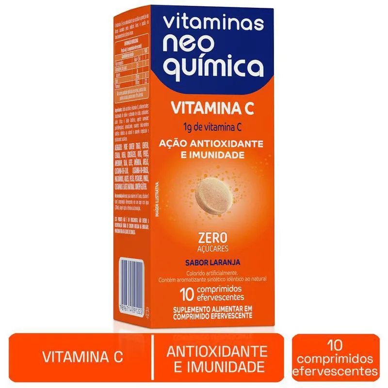 Vitaminas Neo Química Vitamina C Com 10 Comprimidos Efervescentes
