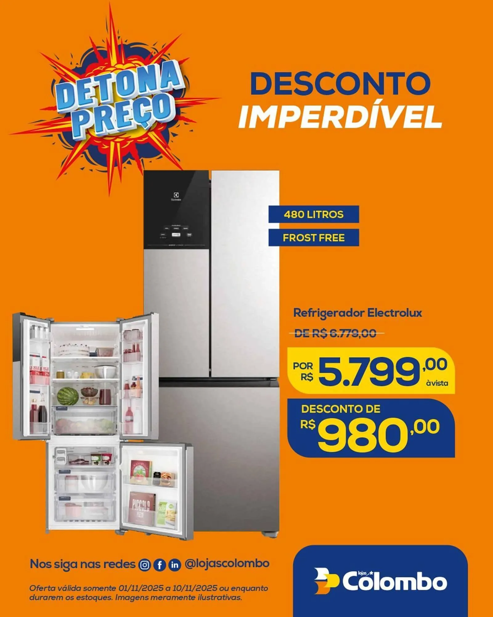 Encarte de Folheto Lojas Colombo 1 de novembro até 10 de novembro 2025 - Pagina 1