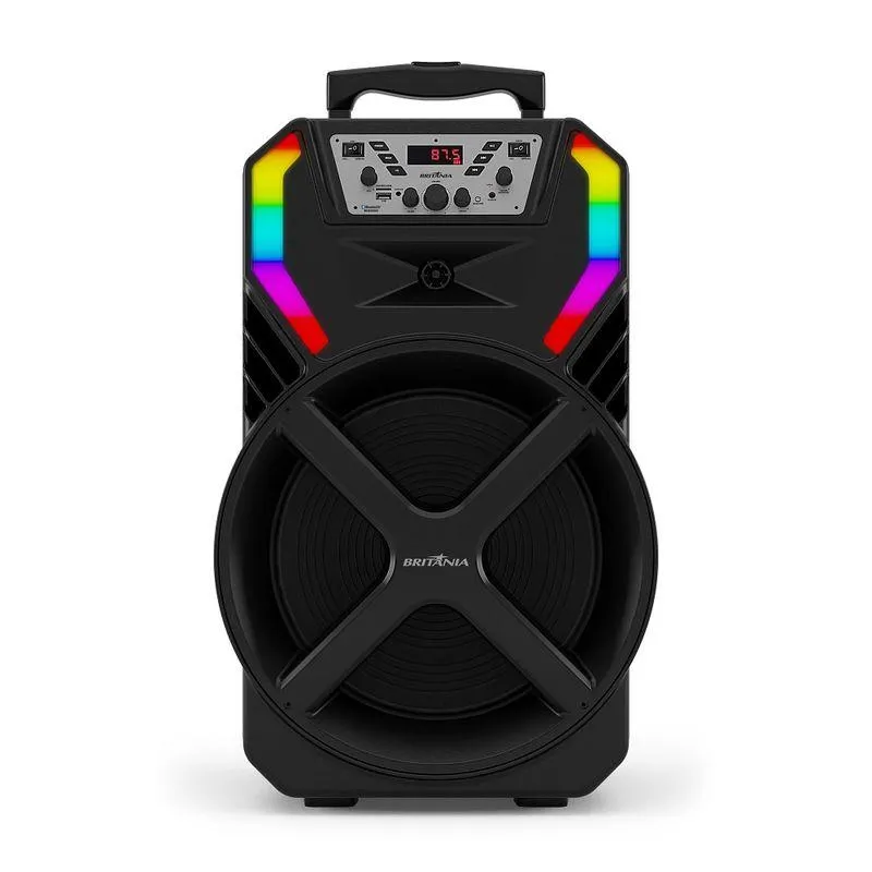 Caixa Acústica Britânia Flash Lights Woofer 15 Preta BCX12500 – Bivolt