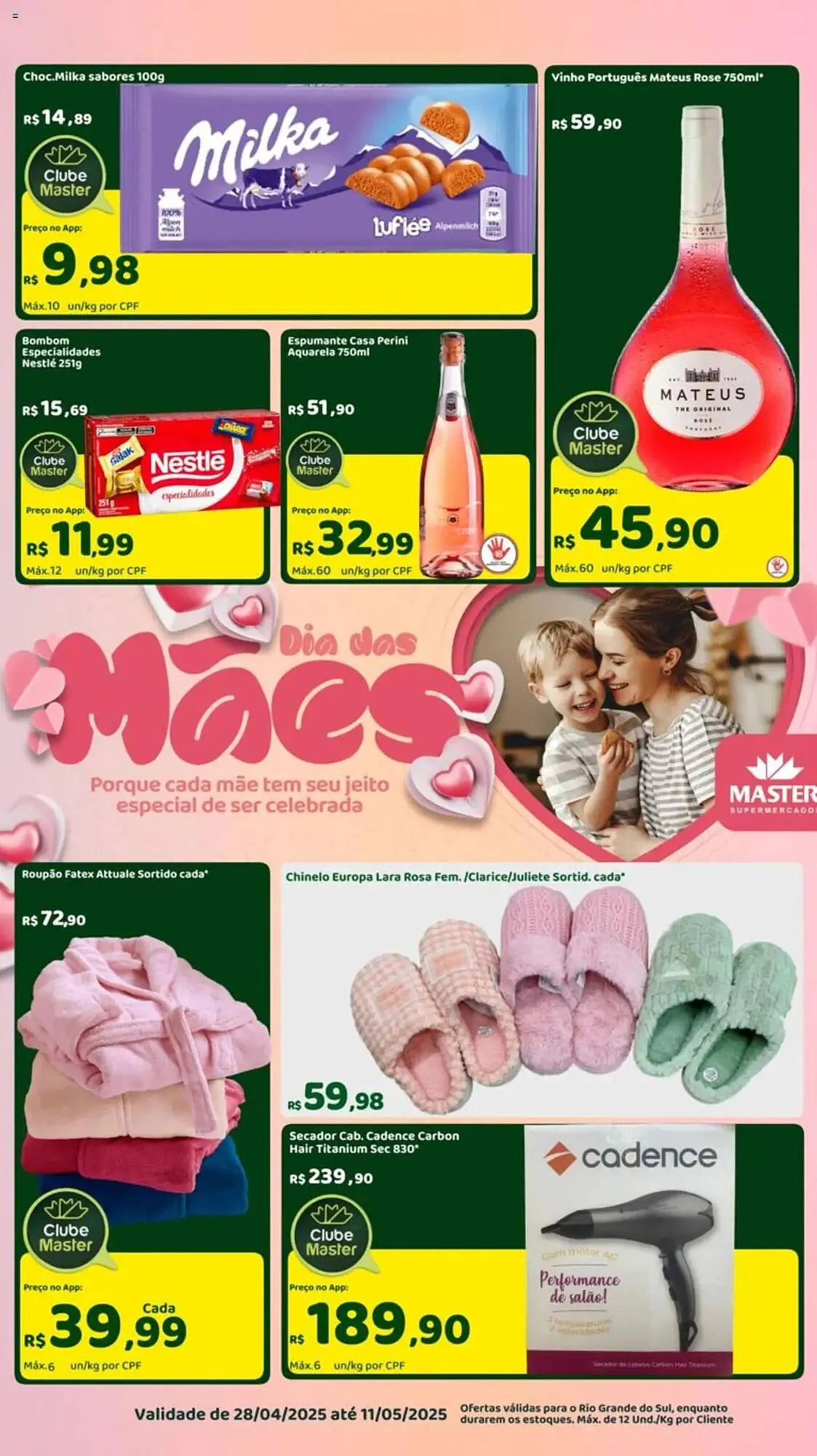 Encarte de Catálogo Master Supermercados 28 de abril até 11 de maio 2025 - Pagina 1