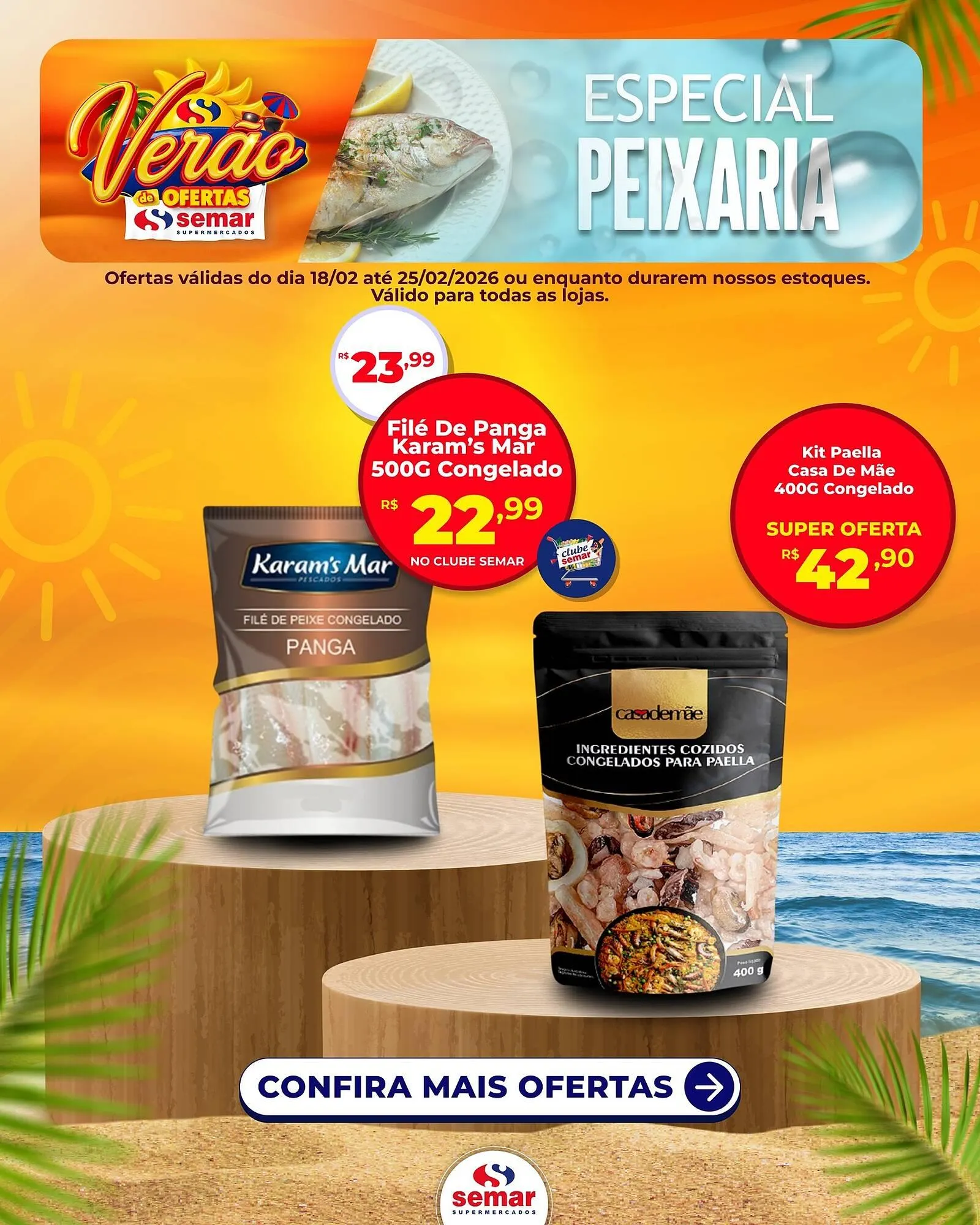 Encarte de Folheto Semar Supermercado 19 de fevereiro até 25 de fevereiro 2026 - Pagina 1