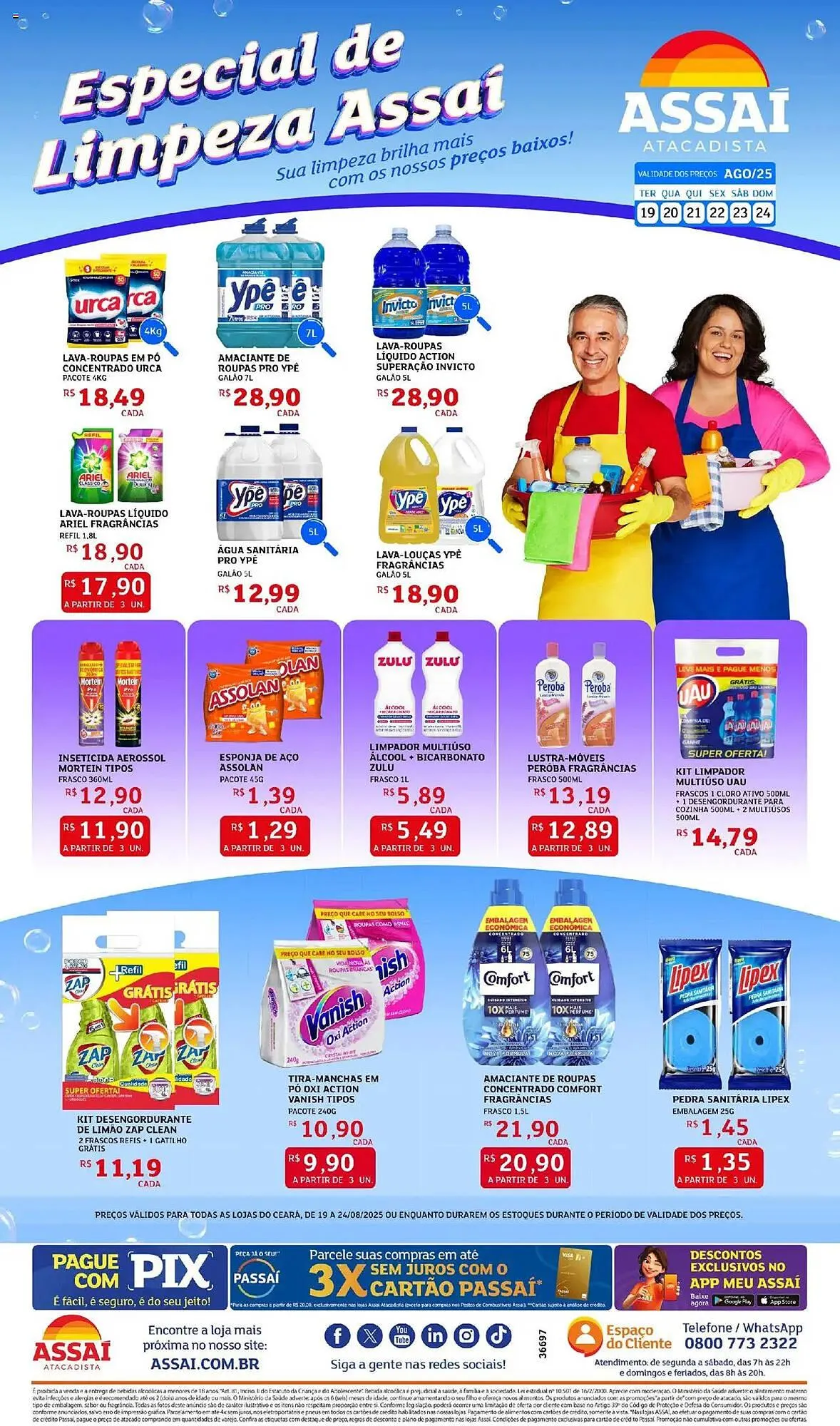 Encarte de Catálogo Assaí Atacadista 19 de agosto até 24 de agosto 2025 - Pagina 1