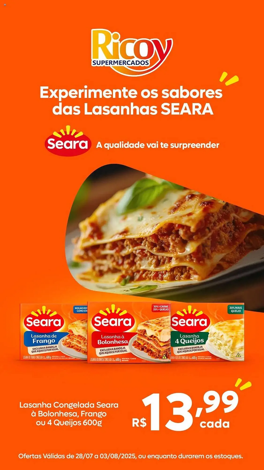 Encarte de Catálogo Ricoy Supermercados 28 de julho até 4 de agosto 2025 - Pagina 1
