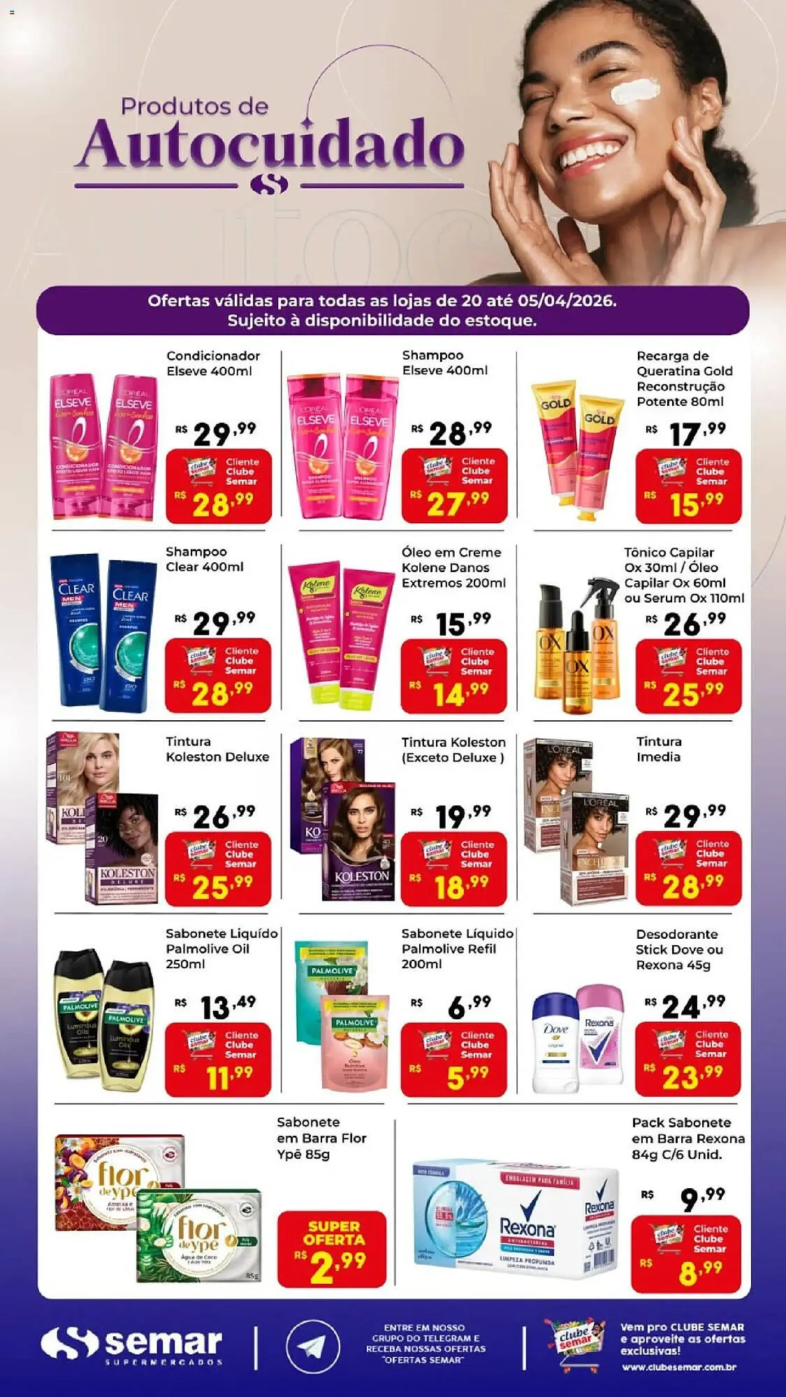 Encarte de Folheto Semar Supermercado 20 de março até 6 de abril 2026 - Pagina 1