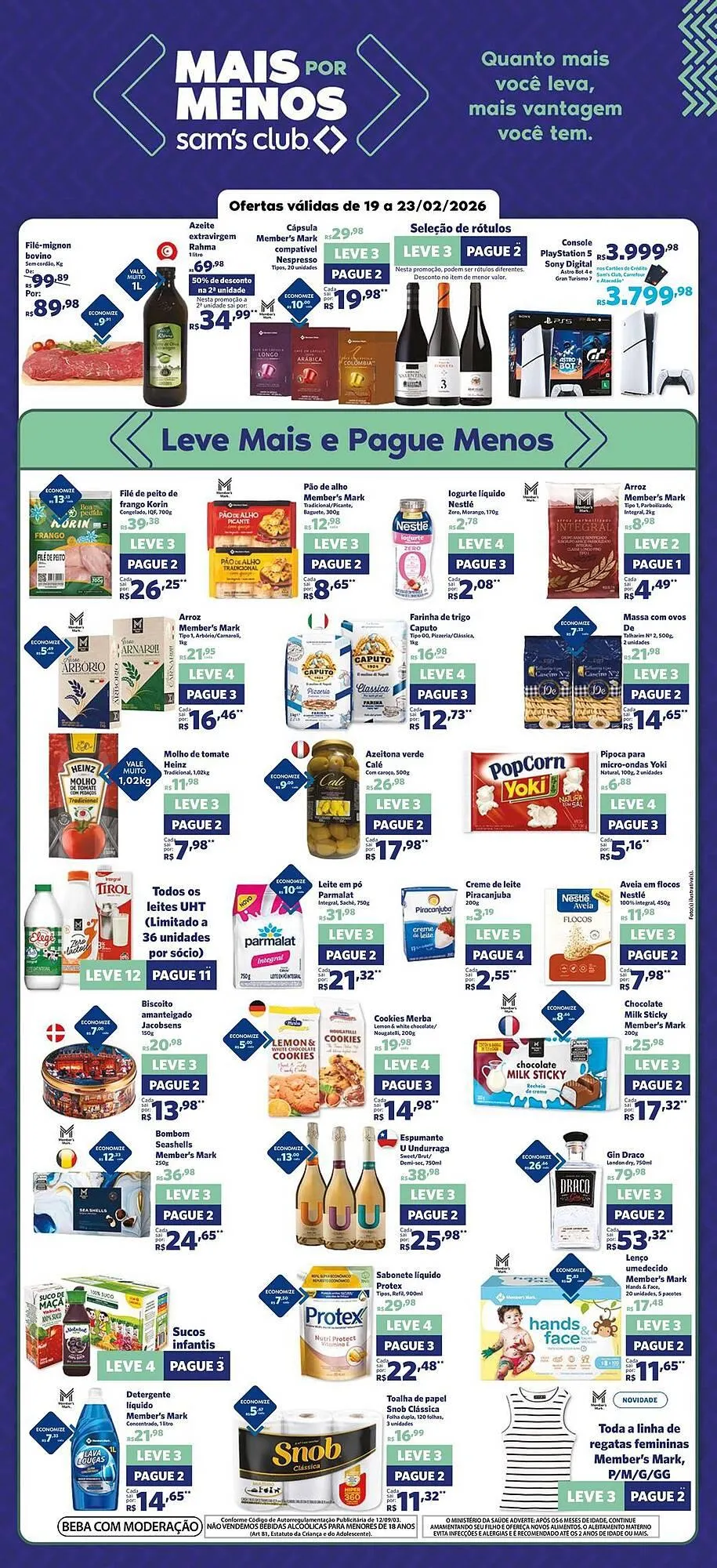 Encarte de Folheto Sam's Club 19 de fevereiro até 23 de fevereiro 2026 - Pagina 1