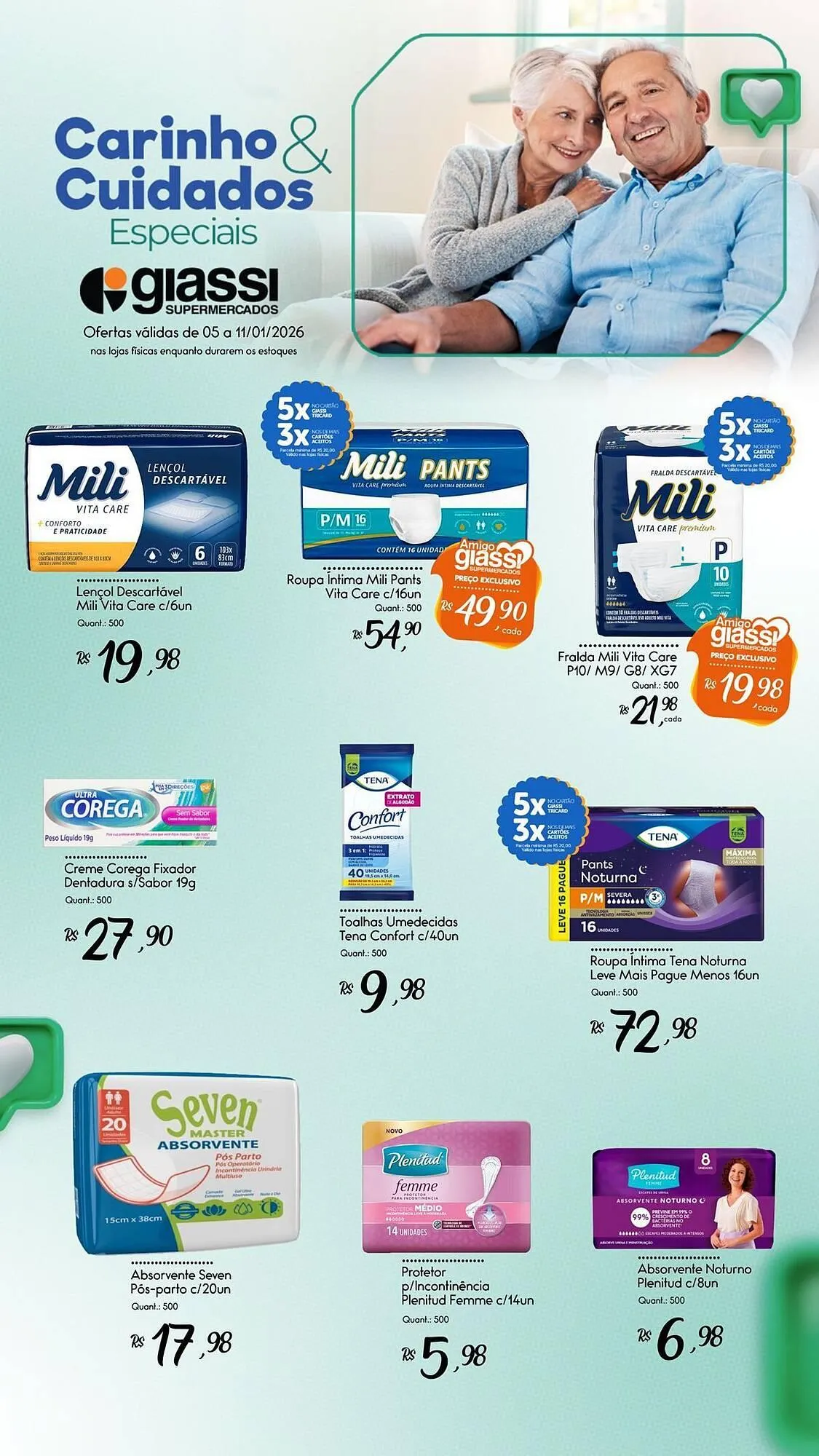 Encarte de Encarte Giassi Supermercados 5 de janeiro até 11 de janeiro 2026 - Pagina 1