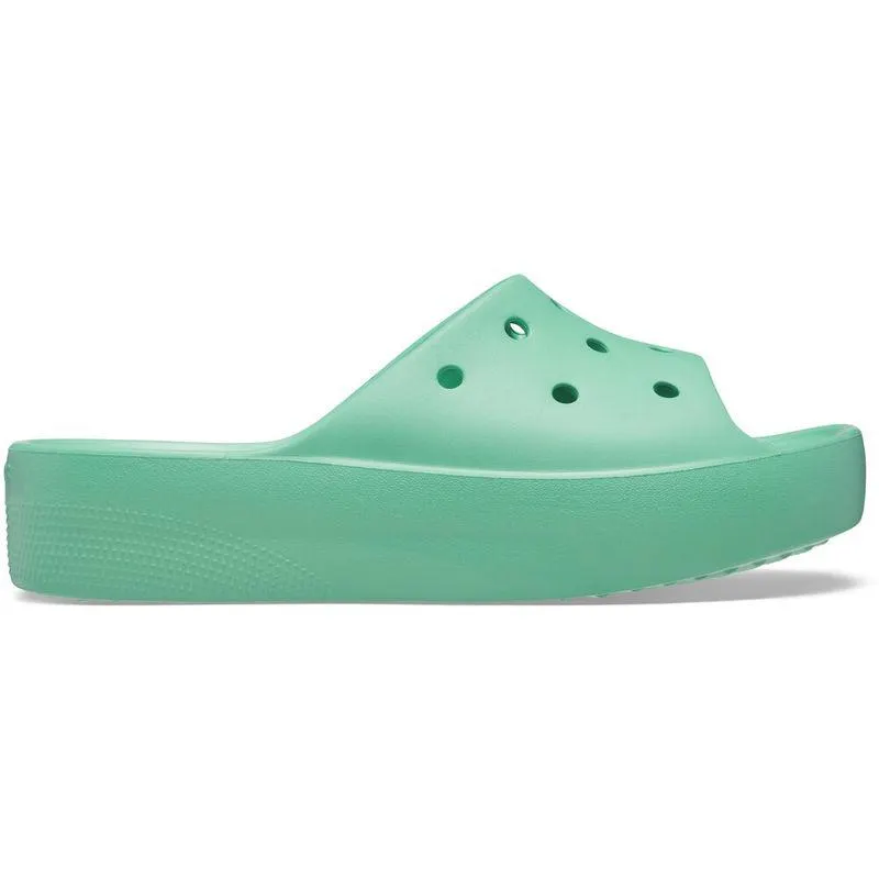 Chinelo Crocs Classic Platform Slide JADE STONE