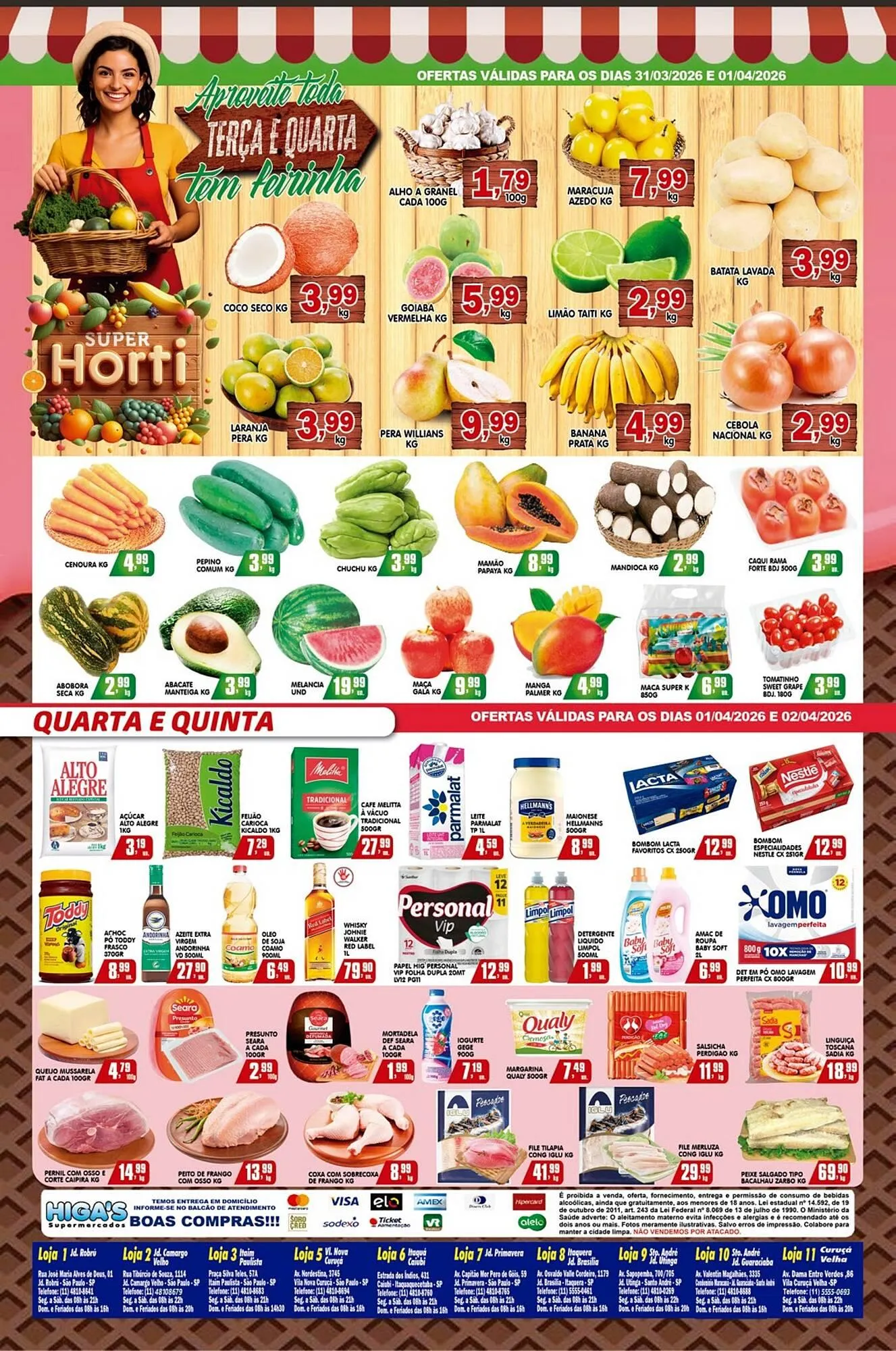 Encarte de Folheto Higa's Supermercado 1 de abril até 7 de abril 2026 - Pagina 3