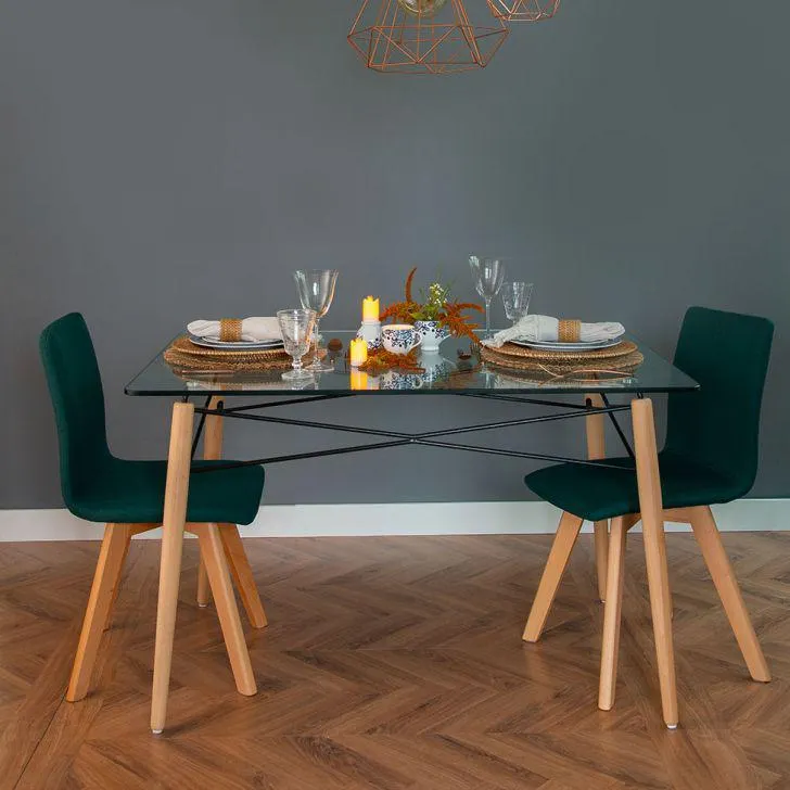 [OUTLET] Mesa de Jantar Retangular Eames Eiffel Transparente 120 cm