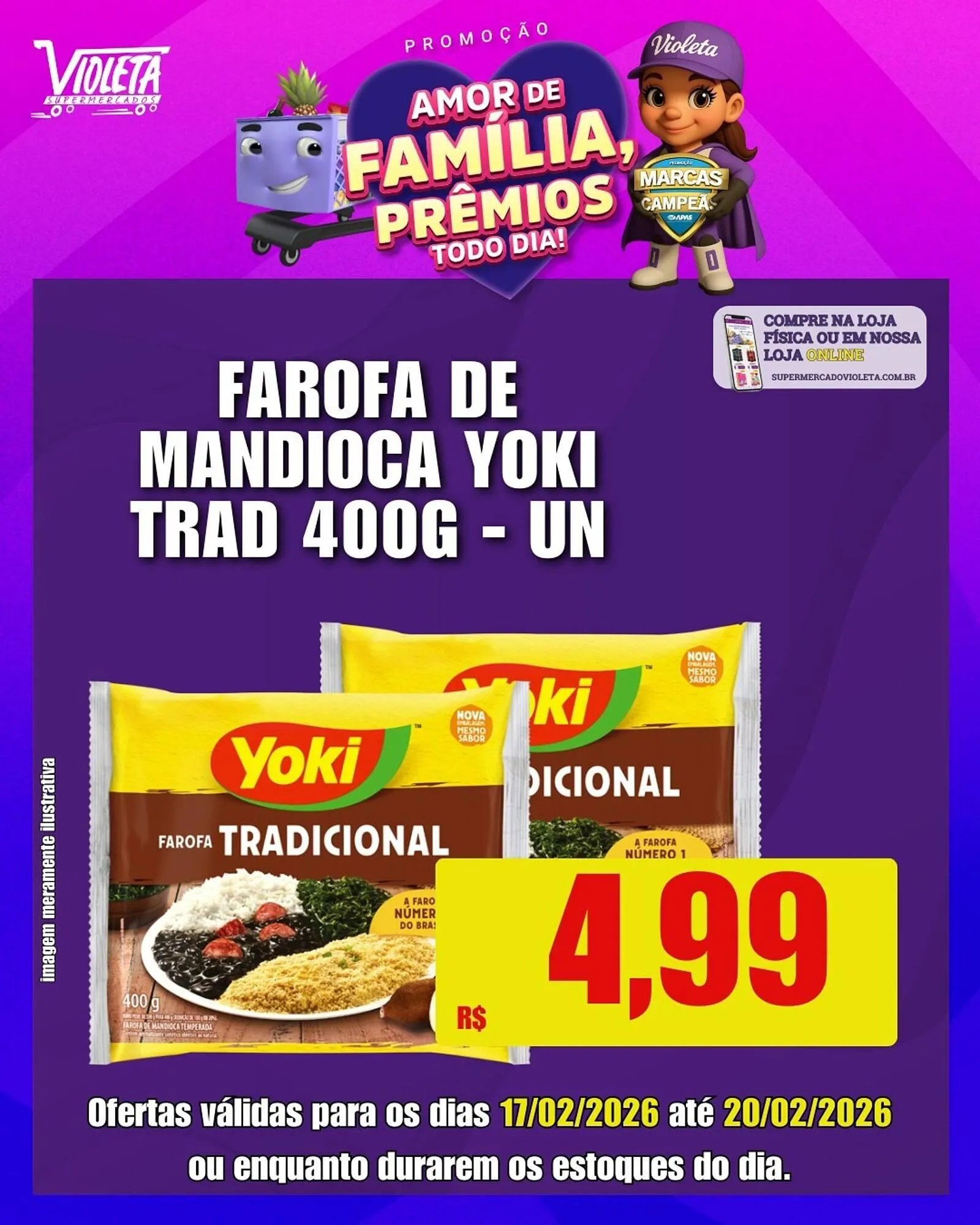 Encarte de Catálogo Violeta Supermercados 17 de fevereiro até 20 de fevereiro 2026 - Pagina 3