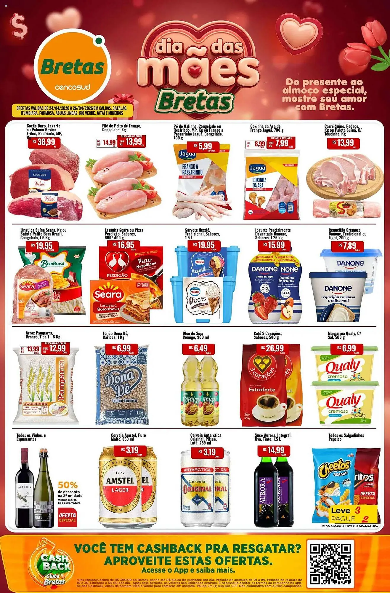 Encarte de Catálogo Supermercados Bretas 24 de abril até 26 de abril 2026 - Pagina 1