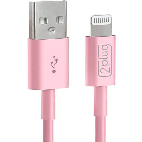 Cabo USB para lightning, certificado Apple, 1m, Rosa, 2Plug - CX 1 UN