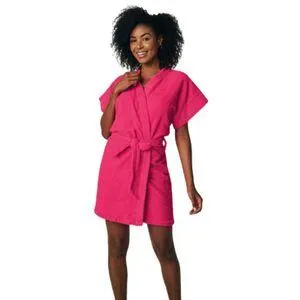 Roupão Adulto Felpudo Curto Havaí M Pink - Lepper