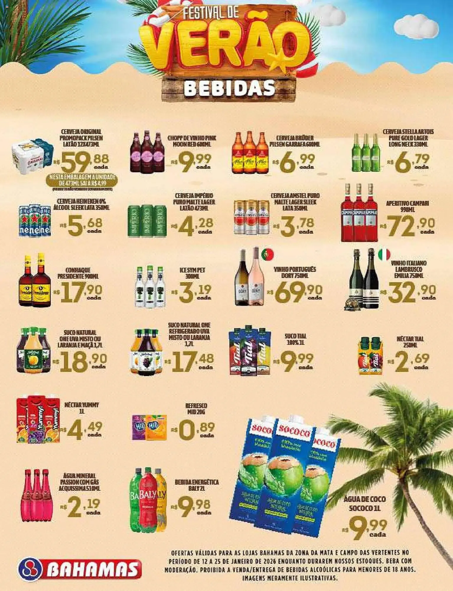 Encarte de Catálogo Bahamas Supermercados 12 de janeiro até 23 de janeiro 2026 - Pagina 2