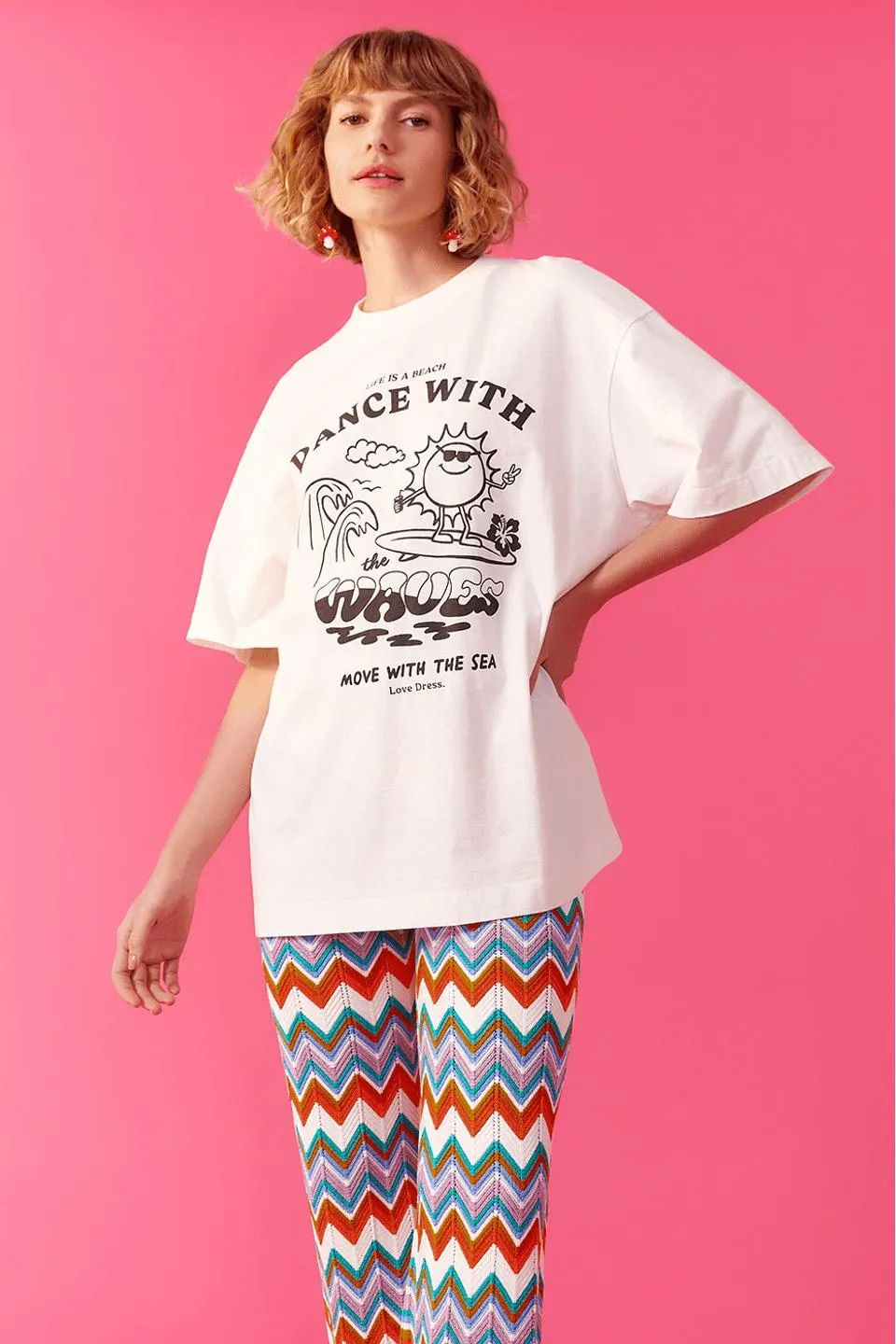 T-shirt Silk Dance Wiht Waves