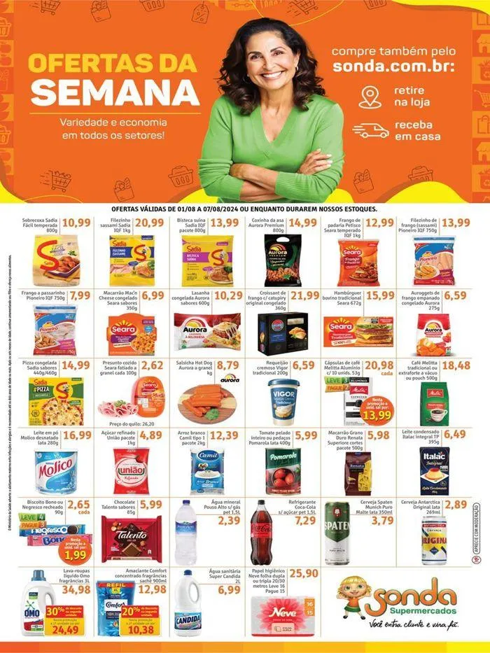 Encarte de Ofertas Sonda Supermercados 2 de agosto até 7 de agosto 2024 - Pagina 1