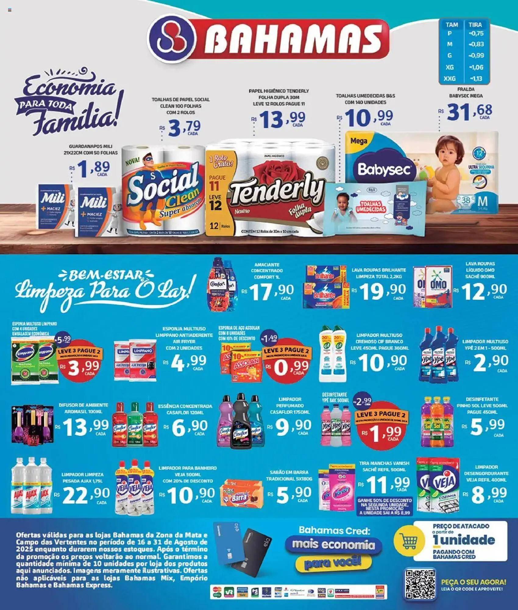 Encarte de Catálogo Bahamas Supermercados 16 de agosto até 31 de agosto 2025 - Pagina 1